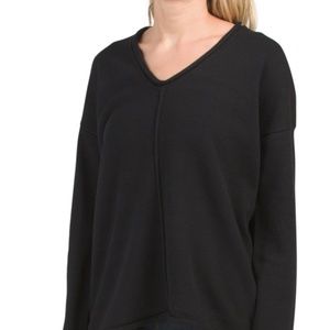BCBG V Neck Center Seam Sweater
